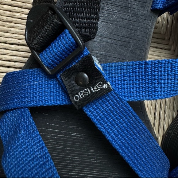 OESH Athena Sandals Blue and Black 3D Printed Soles Check Measurements For Size - Picture 2 of 5